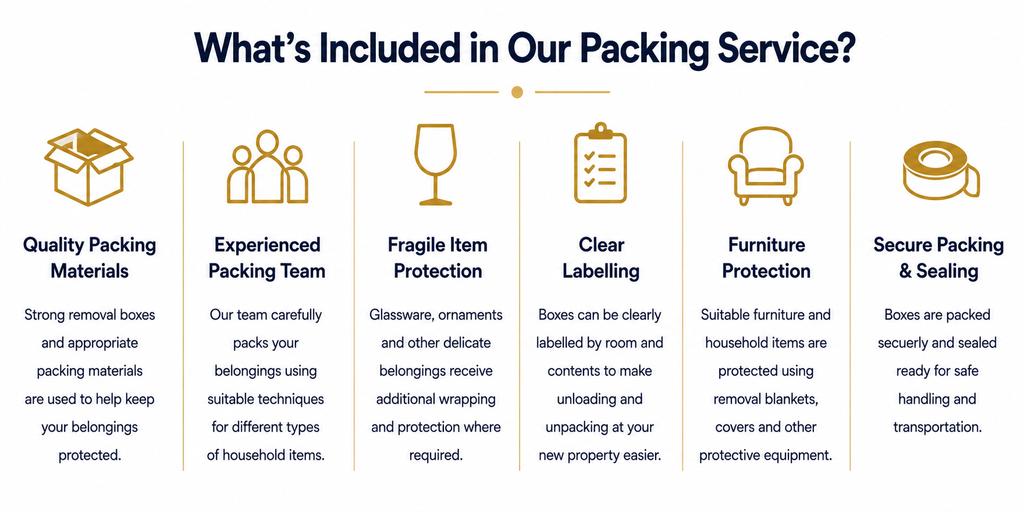 Packing materials and professional packing preparation by Zeus Removals Northamptonshire