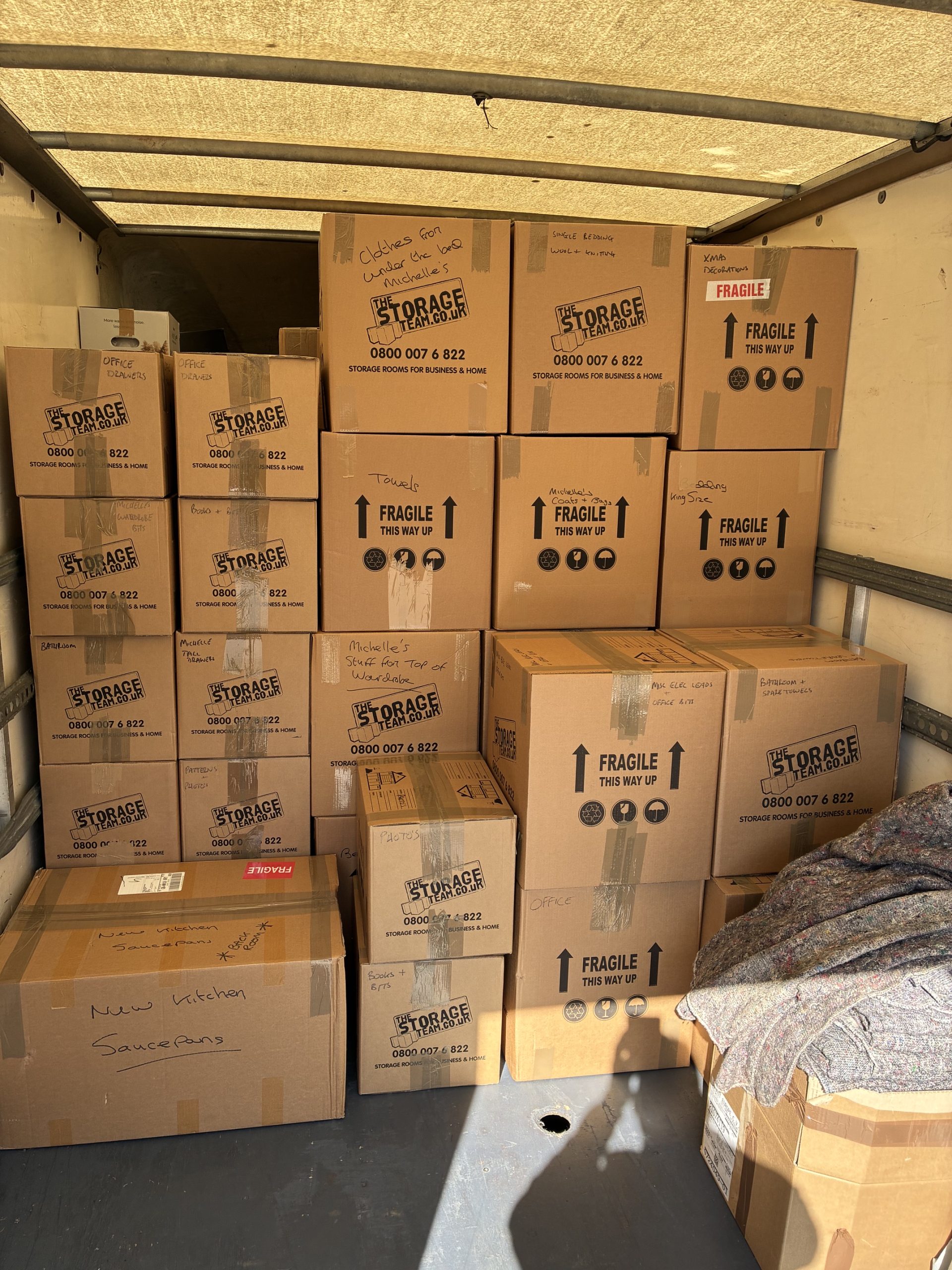 Zeus Removals vehicle during a house removal