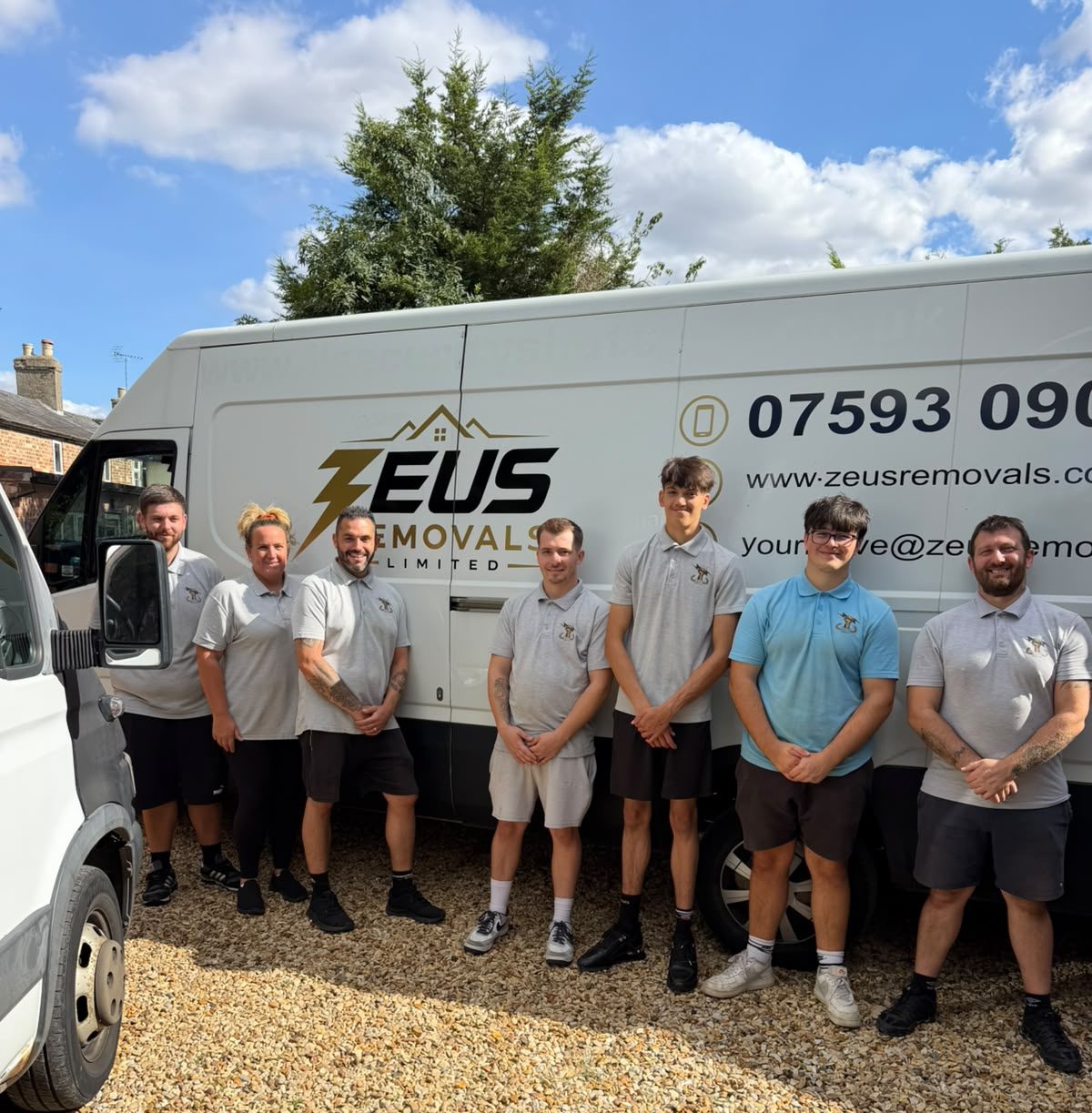 Zeus Removals family-run team with branded removal van