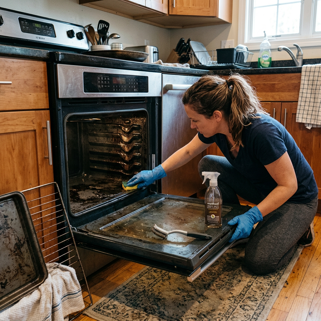 Professional oven cleaning optional extra for end of tenancy cleaning Northamptonshire